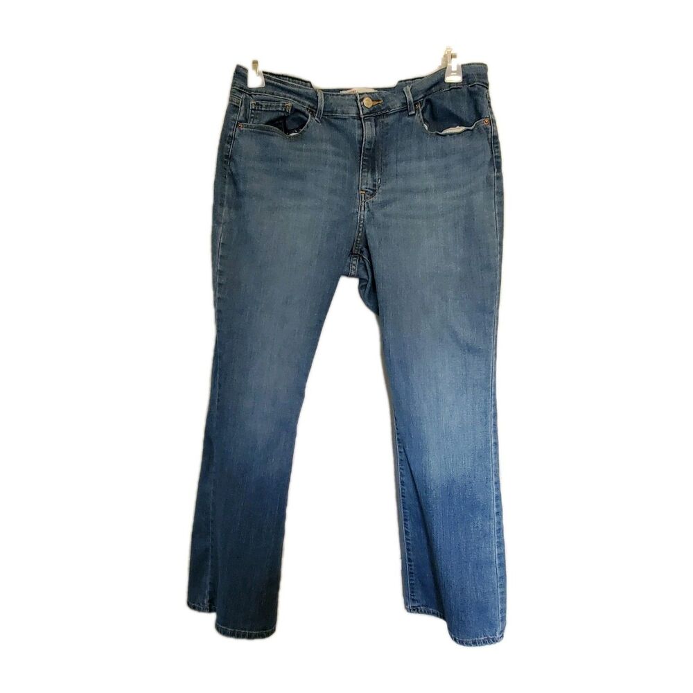 Signature Levi Jeans Womens Size 14s Mid Rise‎ Bootcut Blue